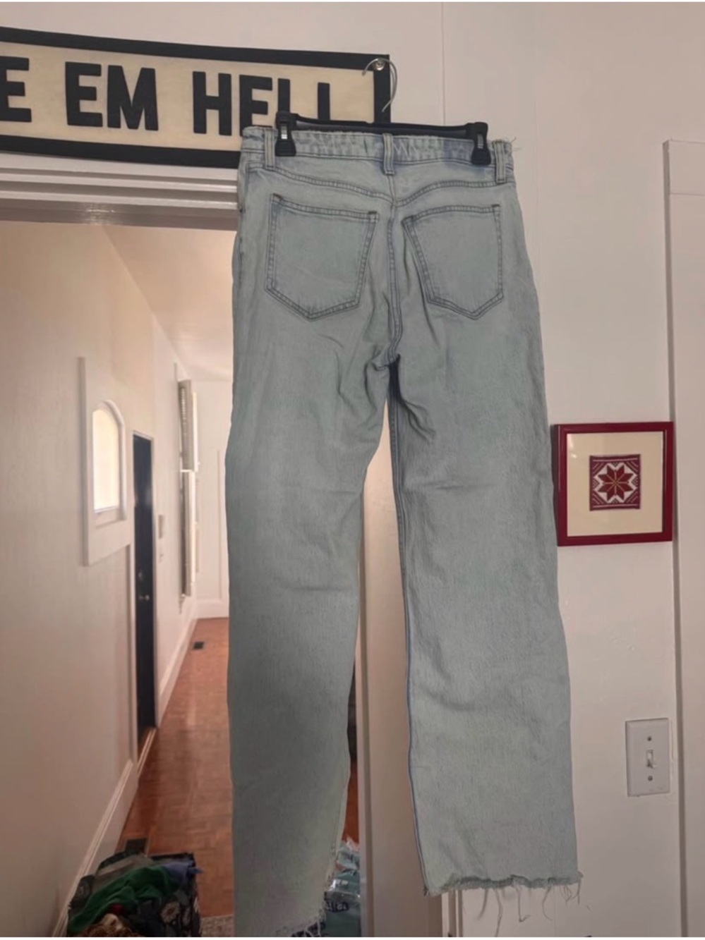 Abercrombie & Fitch Pale Blue Straight Leg Jeans - Picture 2 of 2